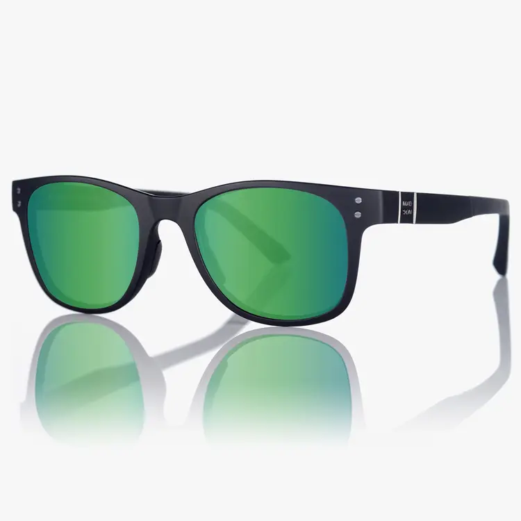 MADSON DORSEY BLACK MATTE EMERALD POLARIZED LENS