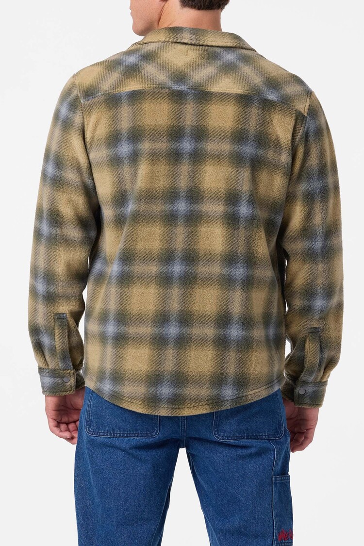O'NEILL GLACIER PLAID SUPERFLEECE LONG SLEEVE SHIRT