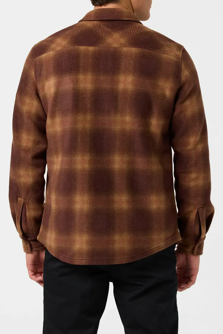 O'NEILL GLACIER PLAID SUPERFLEECE LONG SLEEVE SHIRT