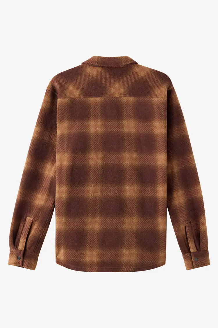 O'NEILL GLACIER PLAID SUPERFLEECE LONG SLEEVE SHIRT