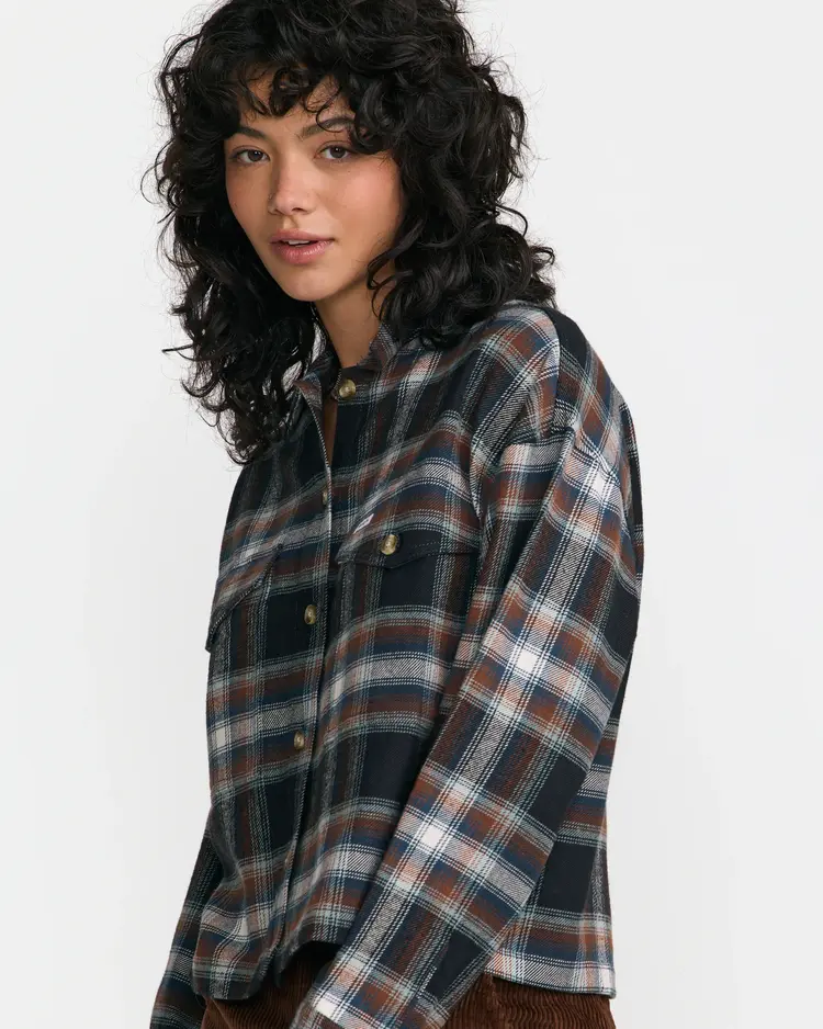 RVCA BONITO BOXY FLANNEL SHIRT