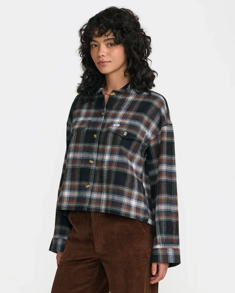 RVCA BONITO BOXY FLANNEL SHIRT