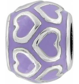 Open Heart Bead Lilac