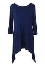 Hello Mello 3/4 Sleeve Lounge Top NAVY (L)