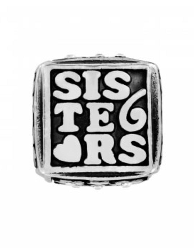 Sisters Forever Cube Bead silver
