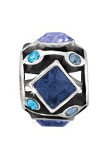 NORTHERN LIGHTS SILVER BLUE BEAD