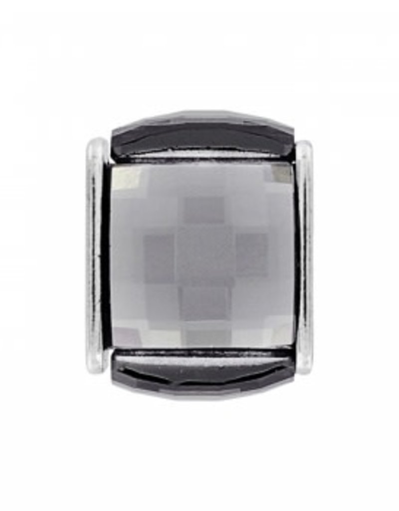 Ice Cube Bead silver Grey