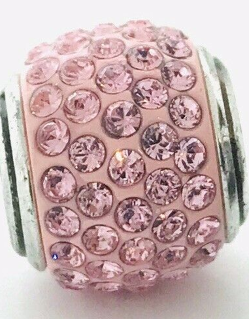 Cupid's Kiss Bead Silver Pink