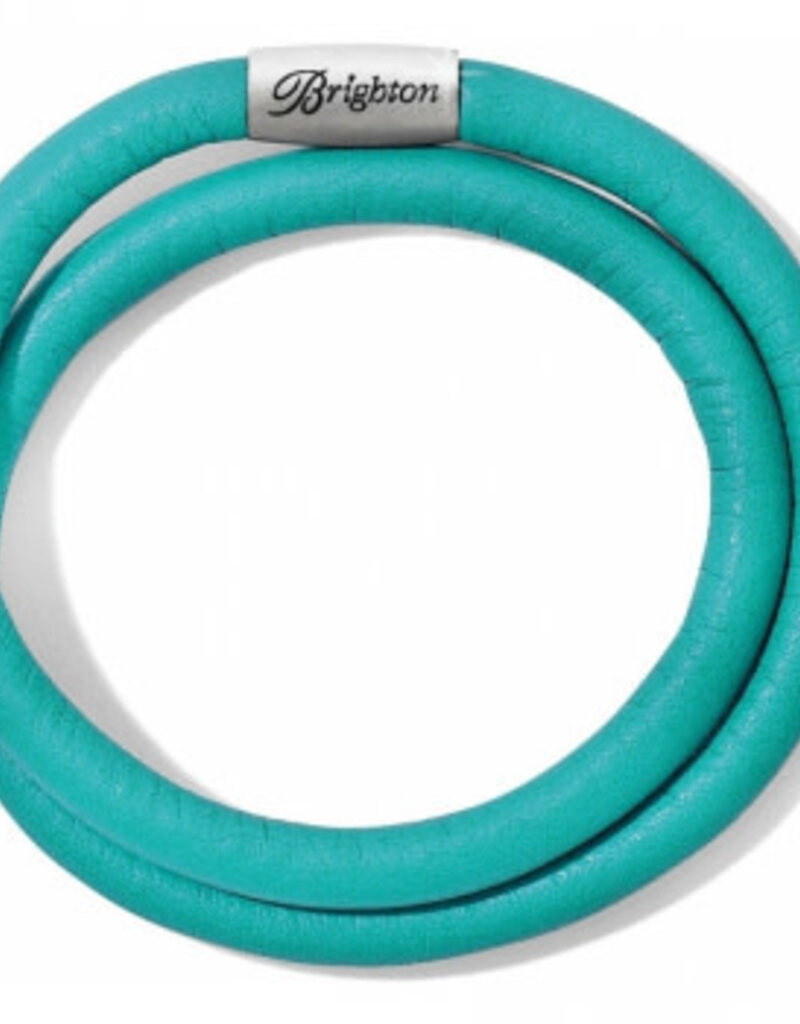 Woodstock Double Leather Bracelet Sea Glass OS