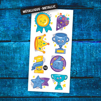 PICO TATOO TATOUAGES TEMPORAIRES -  BRAVO POUR TA VICTOIRE