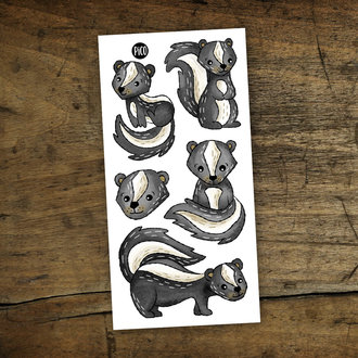 PICO TATOO TATOUAGES TEMPORAIRES -  CROQUETTE LA MOUFETTE