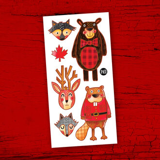 PICO TATOO TATOUAGES TEMPORAIRES - LES ANIMAUX DU CANADA