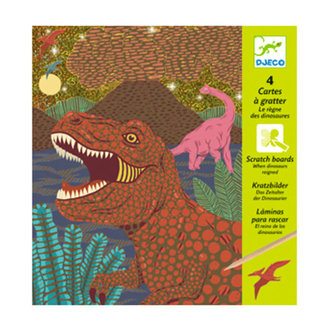 DJECO CARTES À GRATTER - LE RÈGNE DES DINOSAURES