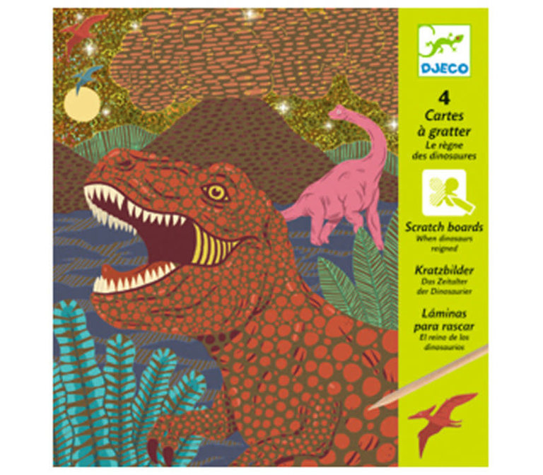DJECO CARTES À GRATTER - LE RÈGNE DES DINOSAURES