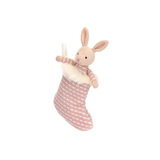 JELLYCAT PELUCHE - LAPIN DANS UN BAS DE NOËL BRILLANT