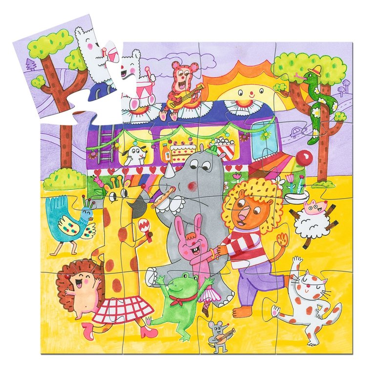 DJECO DJECO - PUZZLE SILHOUETTE - LE BUS 16 PCS