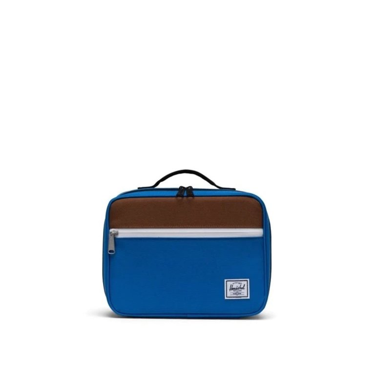 HERSCHEL HERSCHEL - BOITE A LUNCH  POP QUIZ - STRONG BLUE/SADDLE BROWN