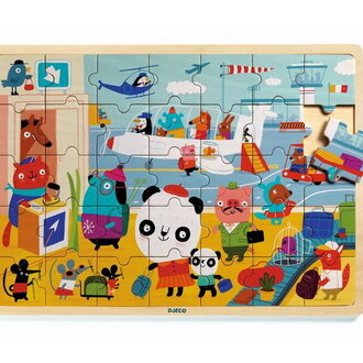 DJECO PUZZLE EN BOIS - AÉROPORT 35 PCS