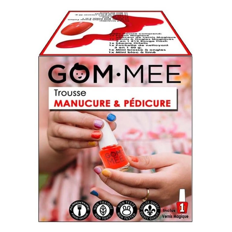GOMMEE GOMMEE - TROUSSE ÉDUCATIVE MANUCURE ET PÉDICURE - ROUGE FLASH