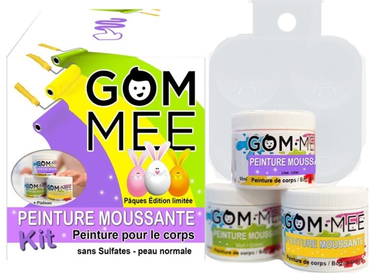 GOMMEE GOMMEE - KIT DE PEINTURE MOUSSANTE SCINTILLANTE PÂQUES