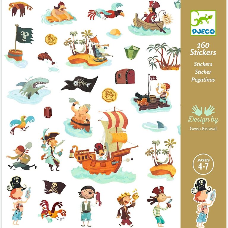 DJECO AUTOCOLLANTS - PIRATES