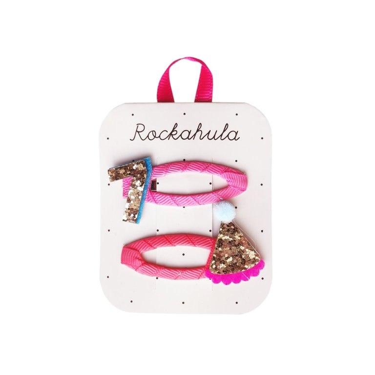 ROCKAHULA ENSEMBLE DE 2 BARRETTES - ANNIVERSAIRE 7 ANS