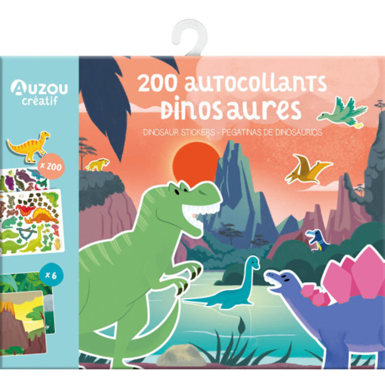 AUZOU AUZOU - MA POCHETTE D'ARTISTE - 200 AUTOCOLLANTS DINOSAURES