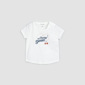 MILES THE LABEL T-SHIRT SO CHERRY SWEET - BLANC