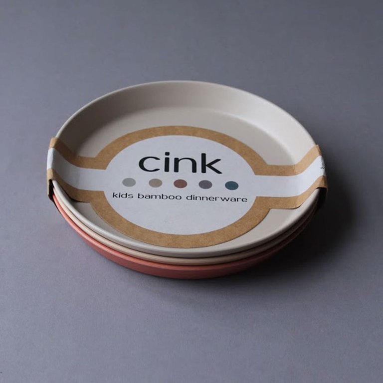 CINK CINK - ENSEMBLE DE TROIS ASSIETTES - FOG, RYE & BRICK
