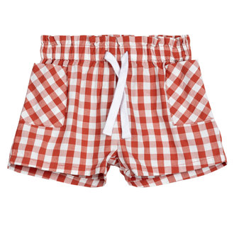MILES THE LABEL SHORT EN VICHY - ROUGE CERISE