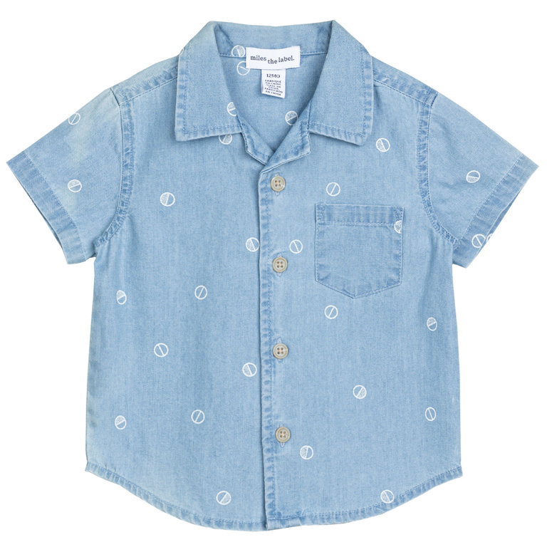 MILES THE LABEL CHEMISE EN DENIM - BLEU PÂLE