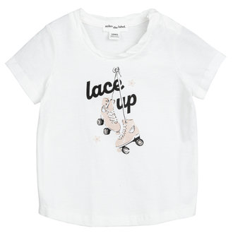 MILES THE LABEL T-SHIRT LACE UP - BLANC