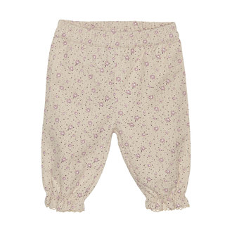 FIXONI PANTALONS DE COTON - BEIGE À FLEURS