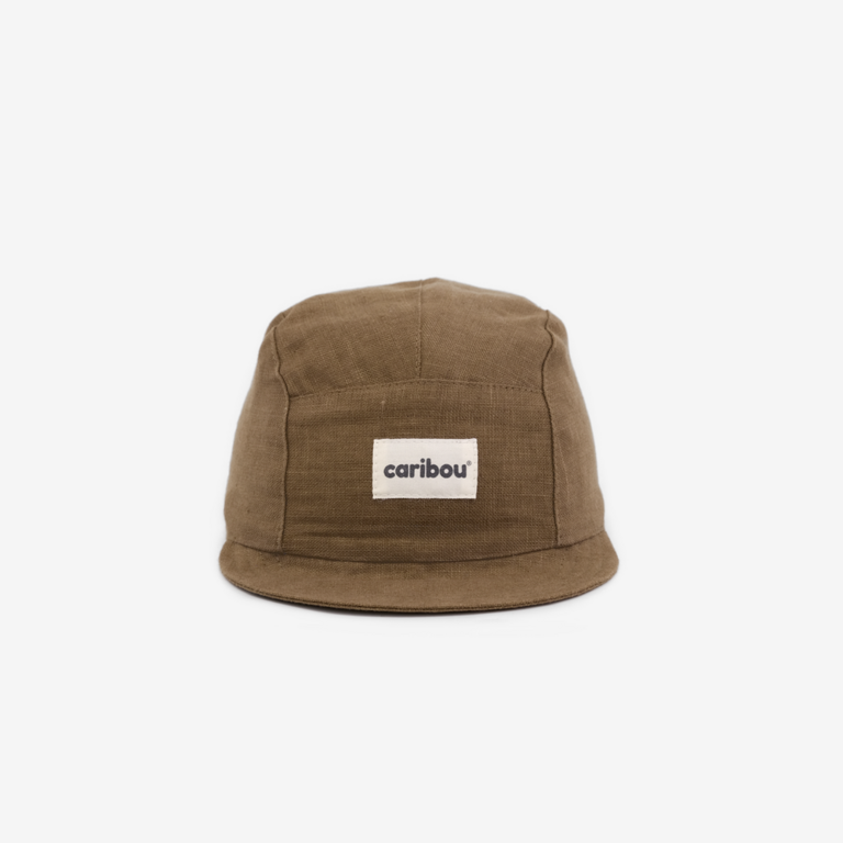 CARIBOU LINEN CAP - CHOCOLATE