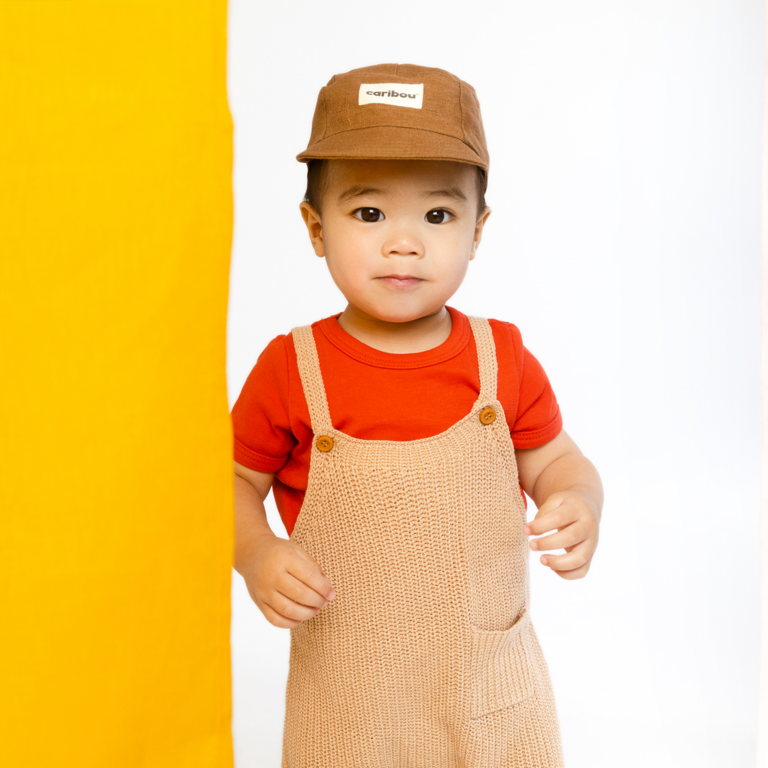 CARIBOU CASQUETTE EN LIN - CHOCOLAT