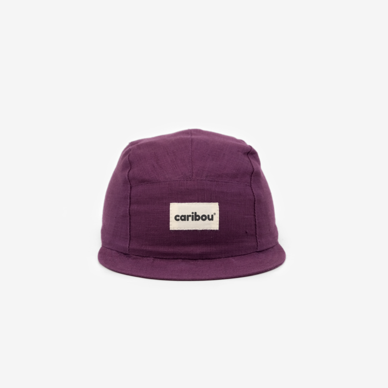 CARIBOU CASQUETTE EN LIN - AUBERGINE