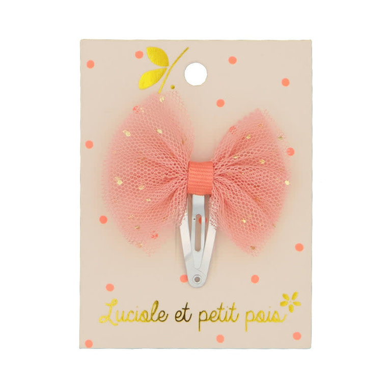 LUCIOLE ET PETIT POIS BARRETTE MINI TUTU - PÊCHE