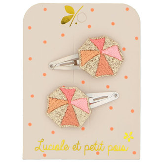 LUCIOLE ET PETIT POIS DUO DE BARRETTES - PARASOLS