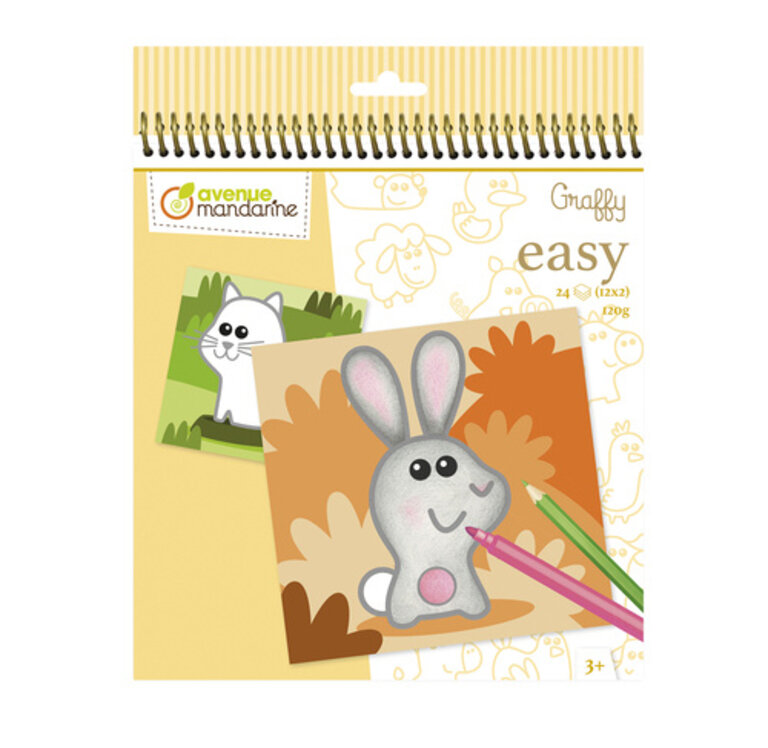 AVENUE MANDARINE CARNET DE COLORIAGE POUR TOUT-PETITS - ANIMAUX DE LA FERME