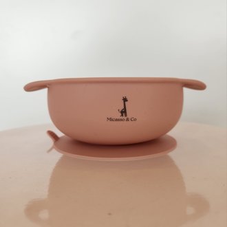 MICASSO & CO BOL EN SILICONE À SUCCION - VIEUX ROSE