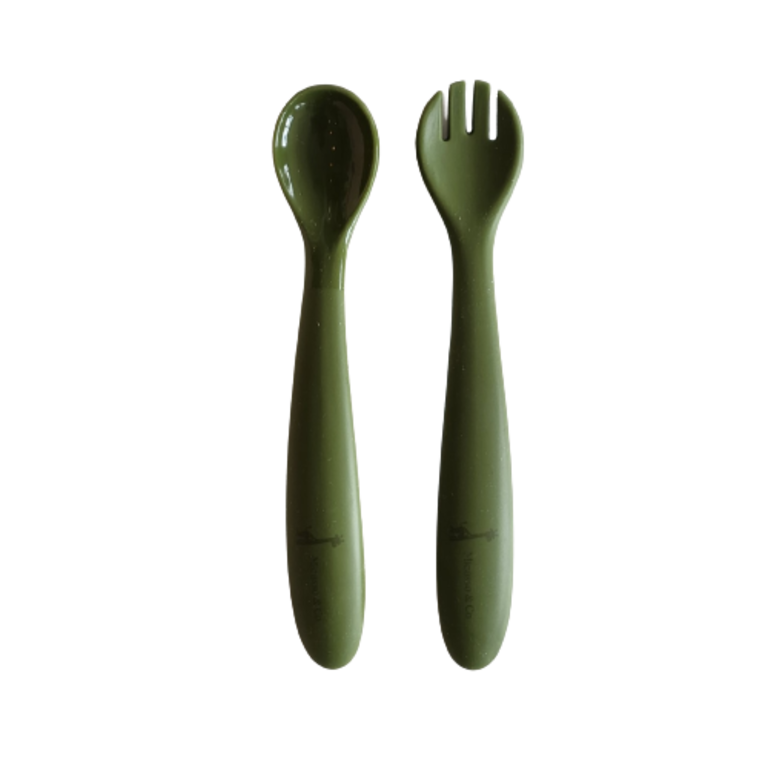 MICASSO & CO USTENSILES EN SILICONE - VERT OLIVE