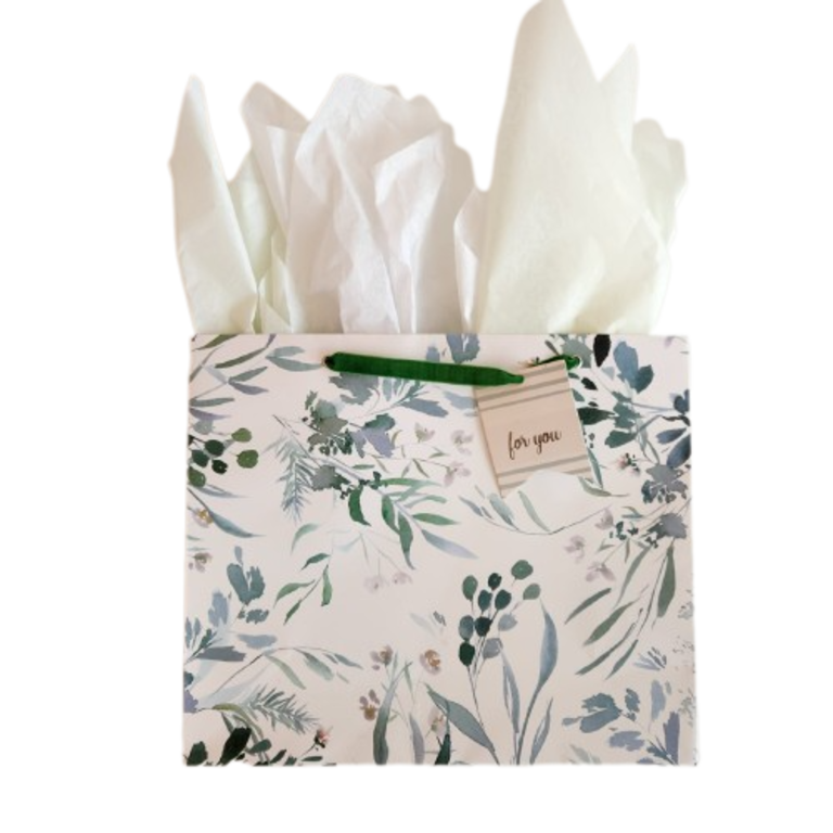 CLAIREFONTAINE SAC CADEAU -  GREEN FLORAL GRAND