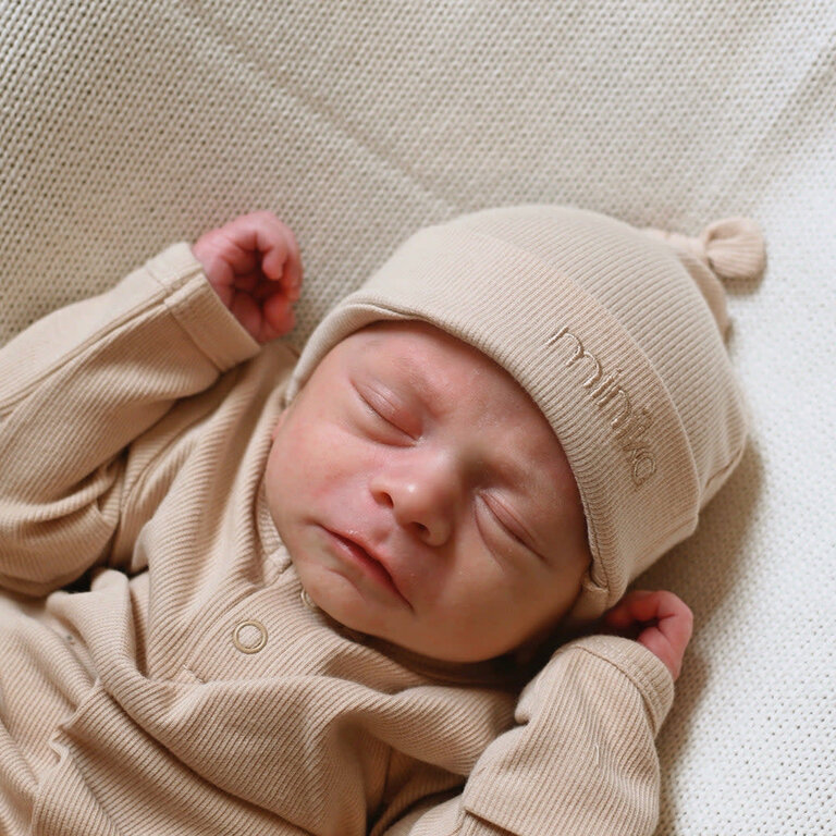 MINIKA BONNET CÔTELÉ (0-3 MOIS) - CREAM