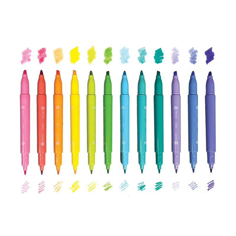18 couleurs Stylos marqueurs métalliques, stylos marqueurs de peinture  d'art double couleur à paillettes