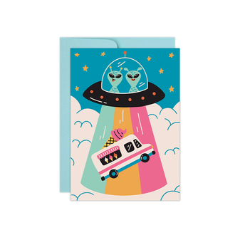 CLUB PASTEL GREETING CARD - ALIEN MUNCHIE