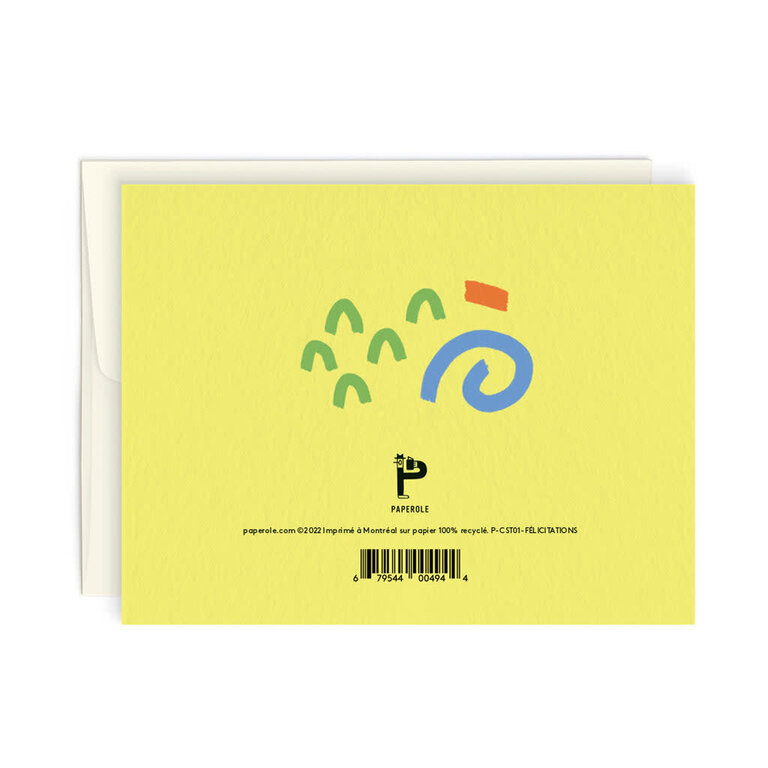 PAPEROLE CARTE DE SOUHAITS - FÉLICITATIONS