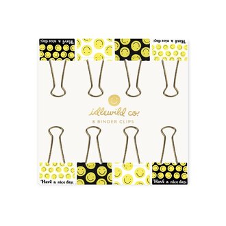 IDLE WILD CO. PINCES À RELIURE AMUSANTES - SMILEY