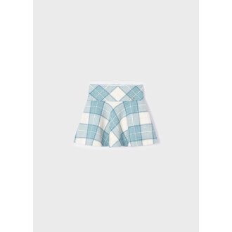 MAYORAL JUPE À CARREAUX - BLEU ET BEIGE