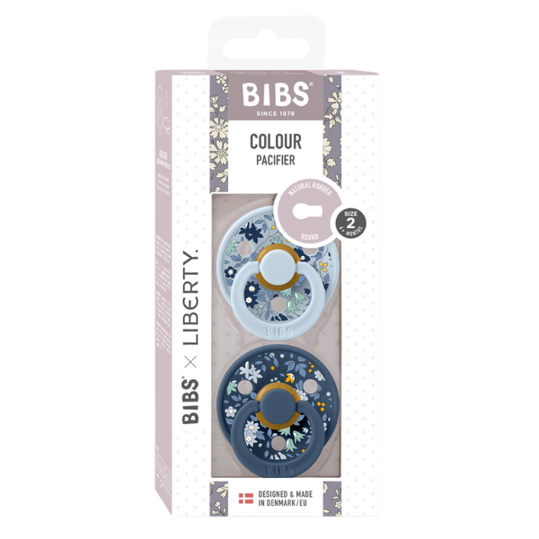 BIBS DUO DE SUCE LIBERTY ORIGINAL - CHAMOMILE/BABY BLUE