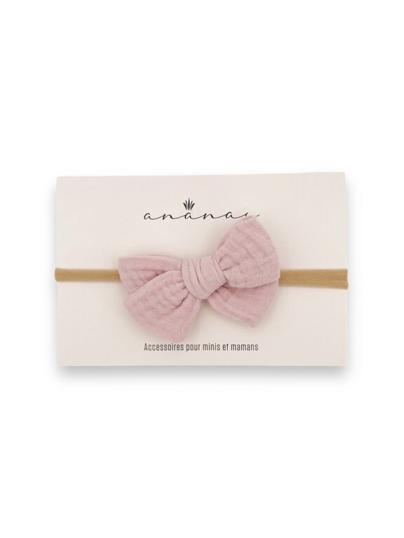 ANANAS BANDEAU BOUCLE EN MOUSSELINE - ROSE